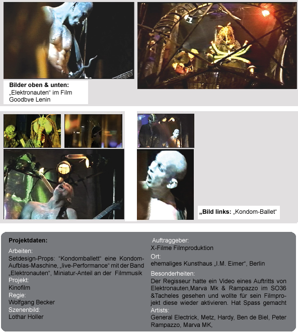 elektronauten, Rampazzo and marva mk  in feature film goodbye lenin