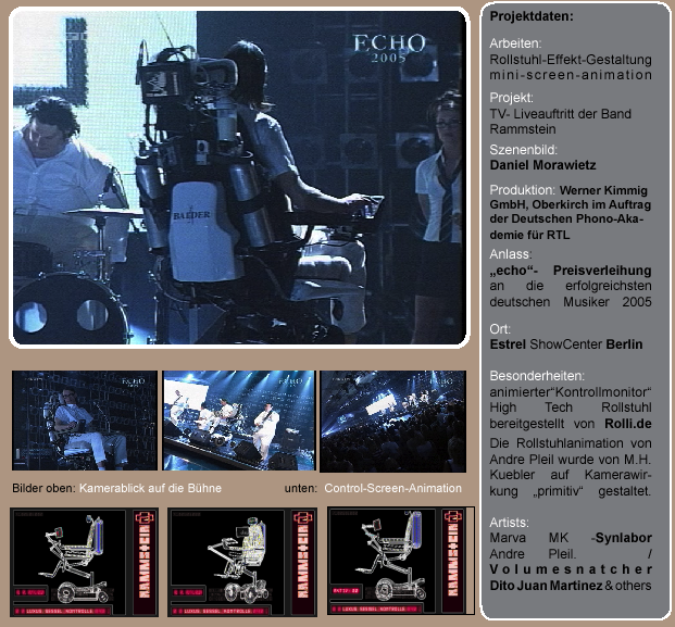 Rammstein echo 2005 setdesign